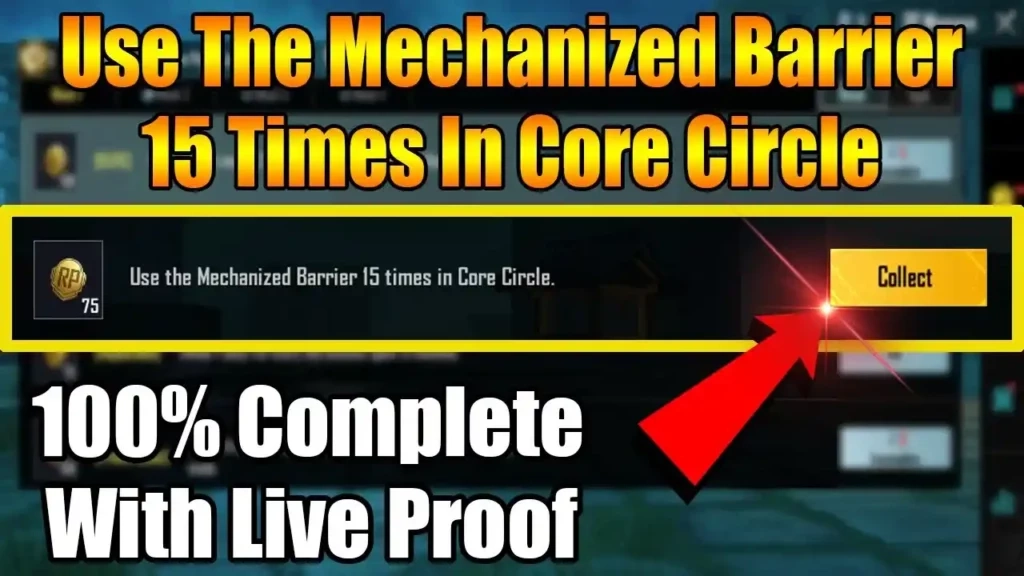Use The Mechanized Barrier 15 Times In Core Circle In PUBG Mobile